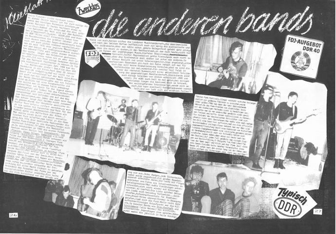Bericht aus der Situation in der DDR, Bildmaterial von Musikern